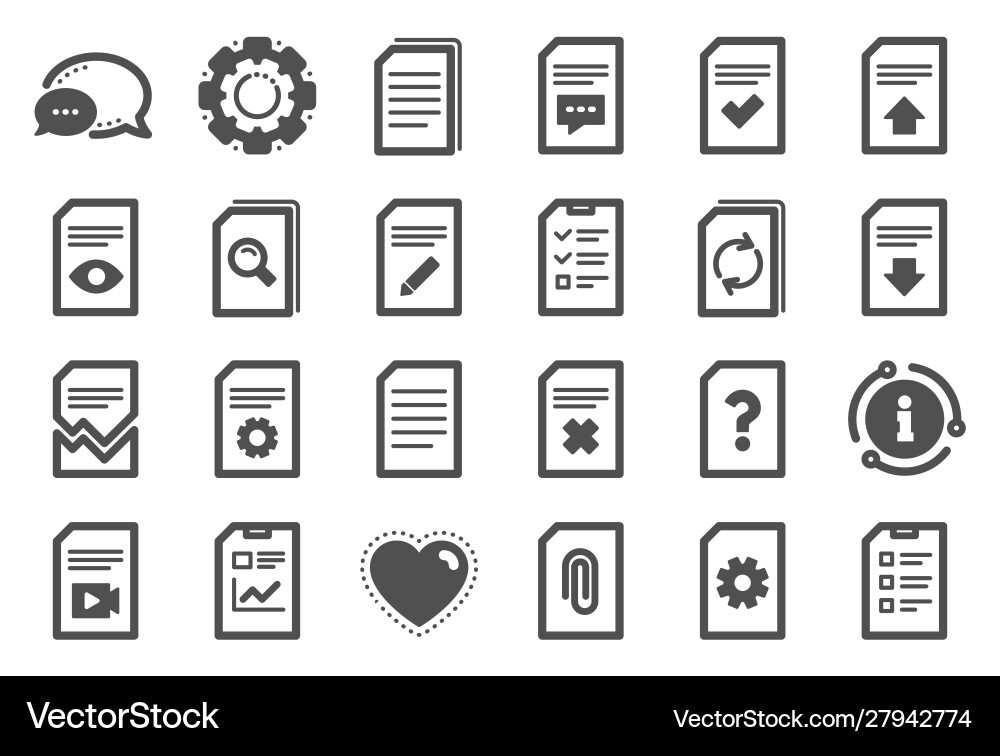 Document icons report checklist and copy vector image