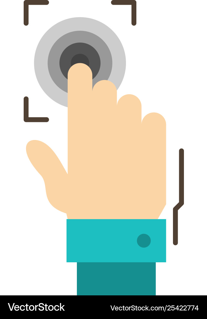 Fingerprint identity recognition scan scanner Vector Image