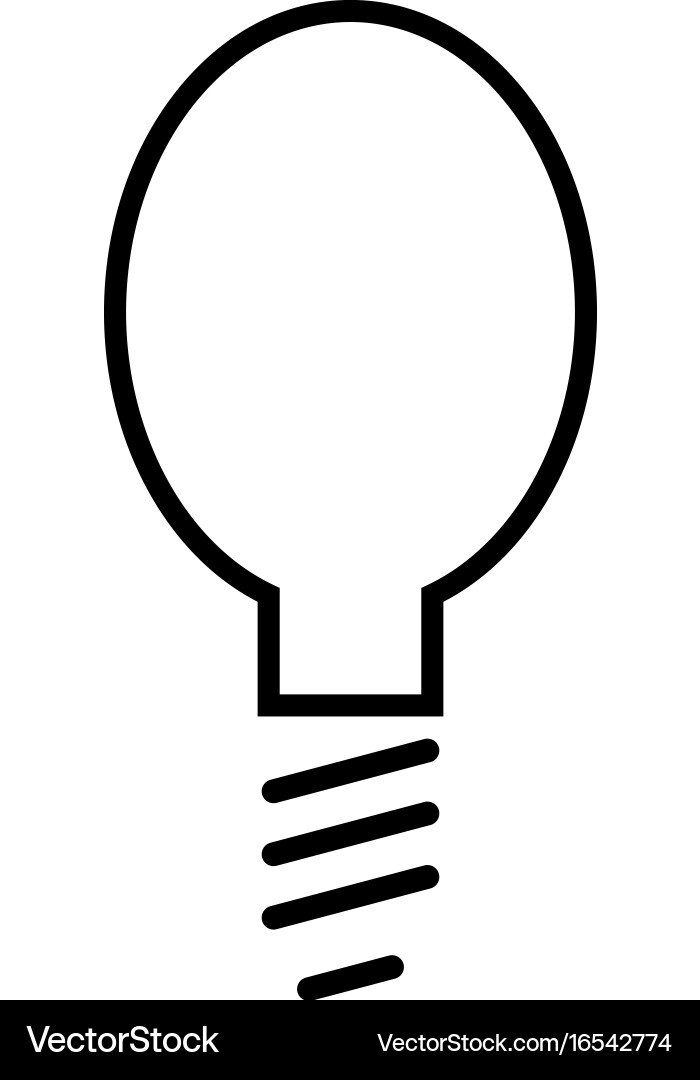 Light bulb simple linear icon vector image