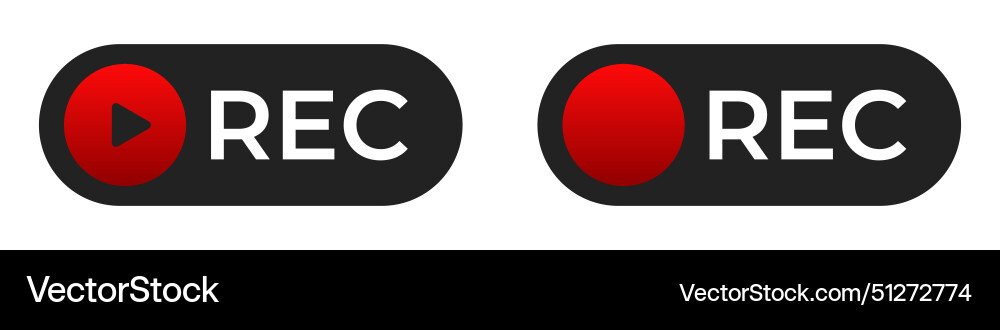 Live rec indicator for record icon Vector Image