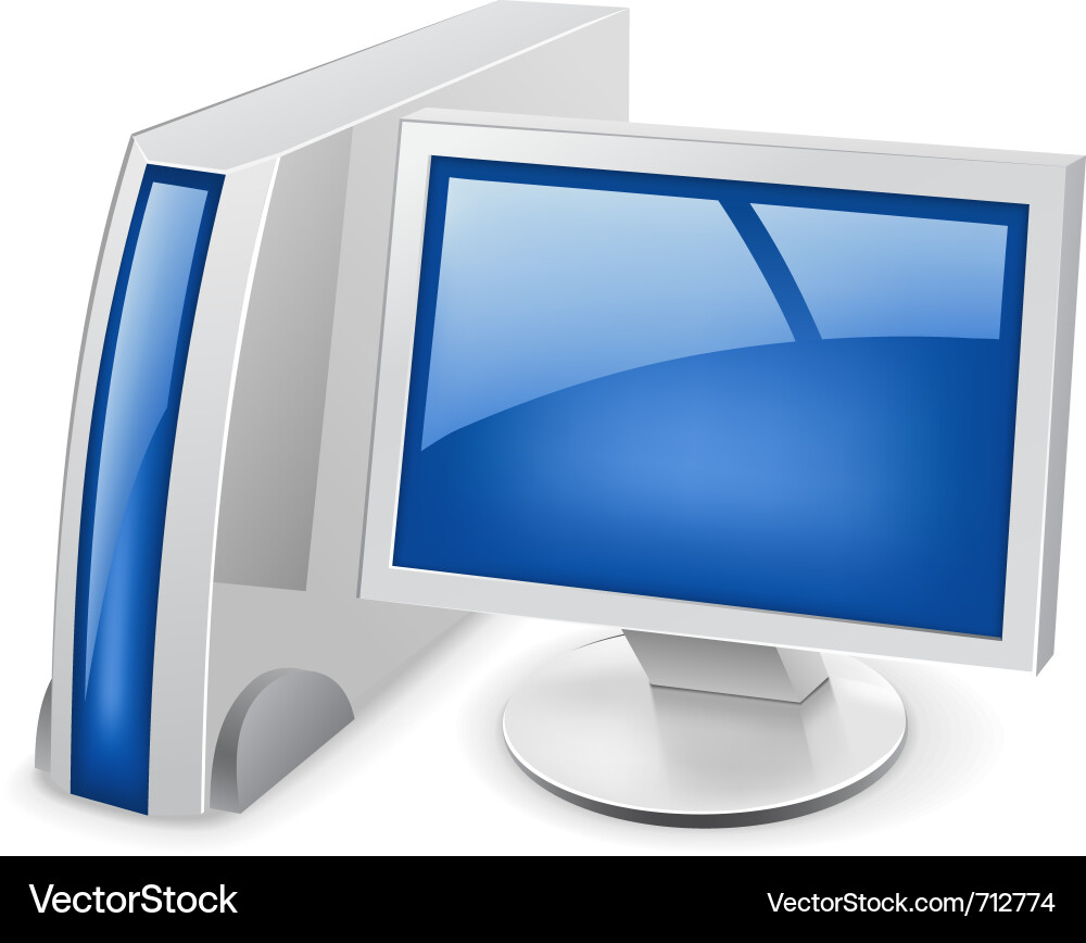 Moderne Computer-Anzeige Vektorbild