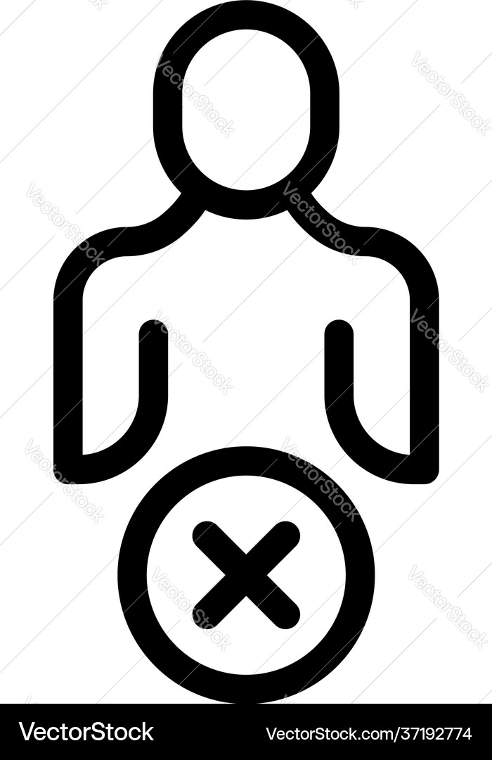 Personal data delete icon outline style Personal data delete icon outline style Vector Image
