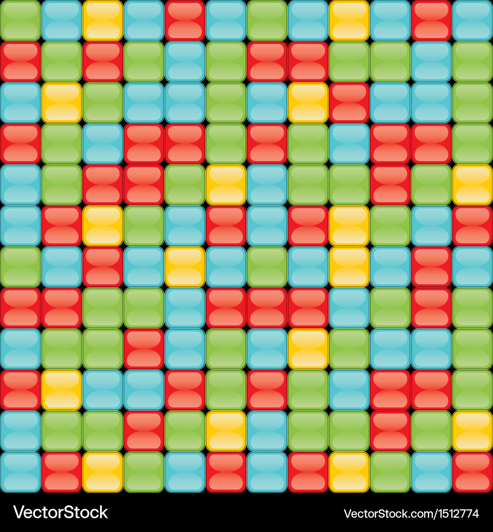 Seamless pattern with colorful buttons Vector Image
