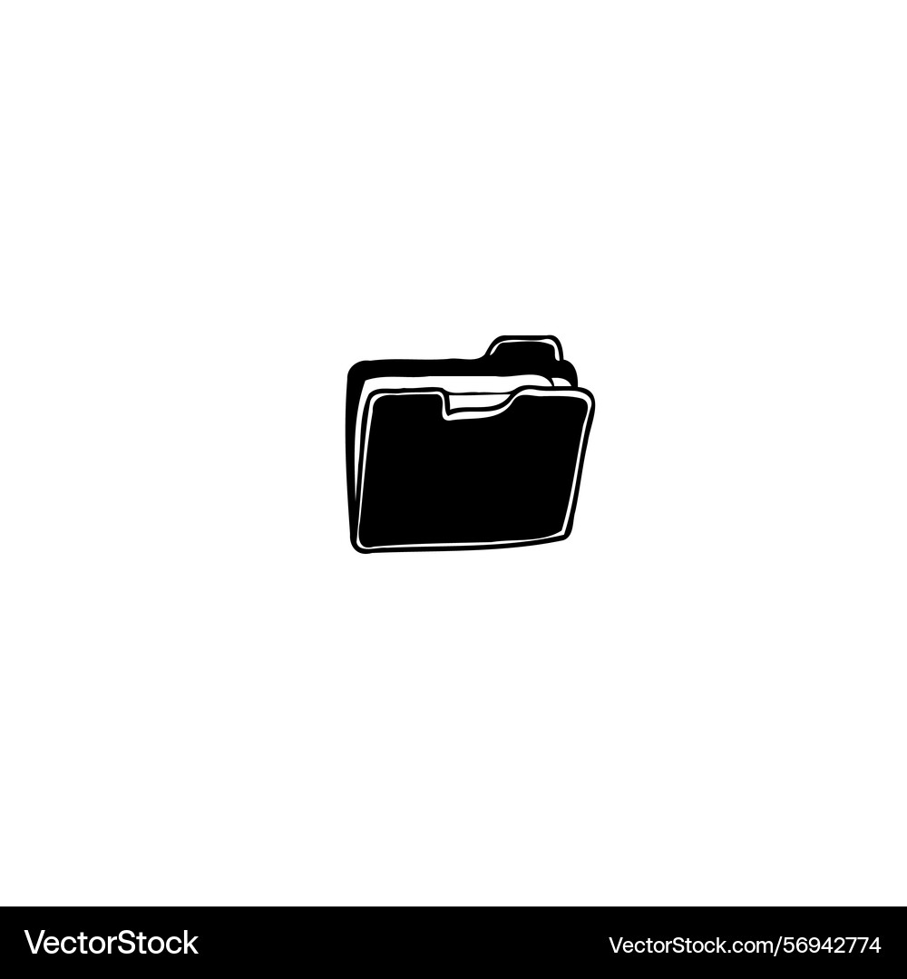 Stylized representing an empty file folder Stylized representing an empty file folder vector image