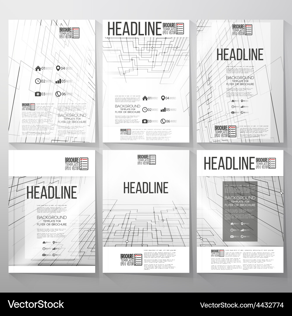Technical construction with connected lines vector image