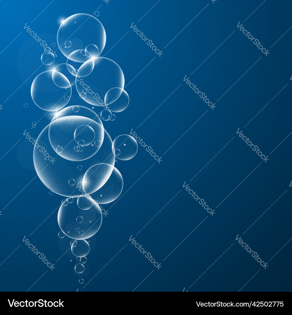 Abstract background with soap bubbles on dark Abstract background with soap bubbles on dark vector image