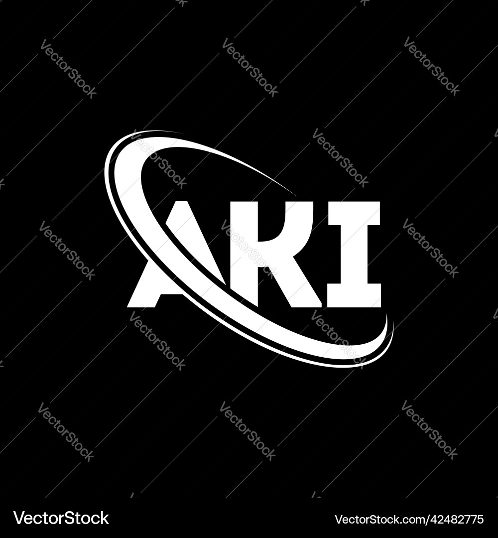 Aki Logo Buchstaben Design Aki Logo Buchstaben Design vektorbild