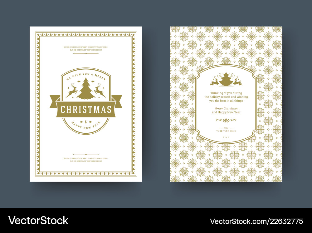 Christmas greeting card design template Christmas greeting card design template vector image