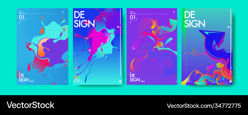 Colorful abstract fluid gradient pattern Vector Image