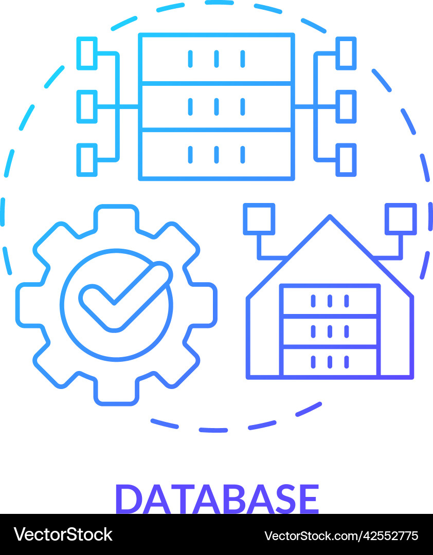 Database blue gradient concept icon Database blue gradient concept icon vector image