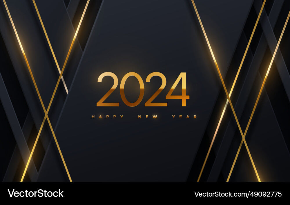 Happy new 2024 year holiday vector image