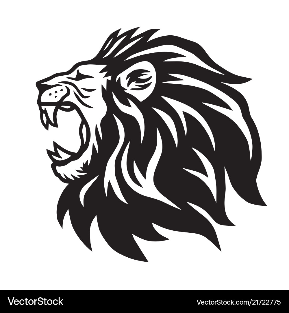 Lion Roar Logo Icon Template vector image