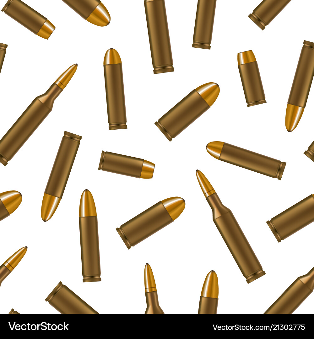 Realistic 3D Bullet Pattern vector image