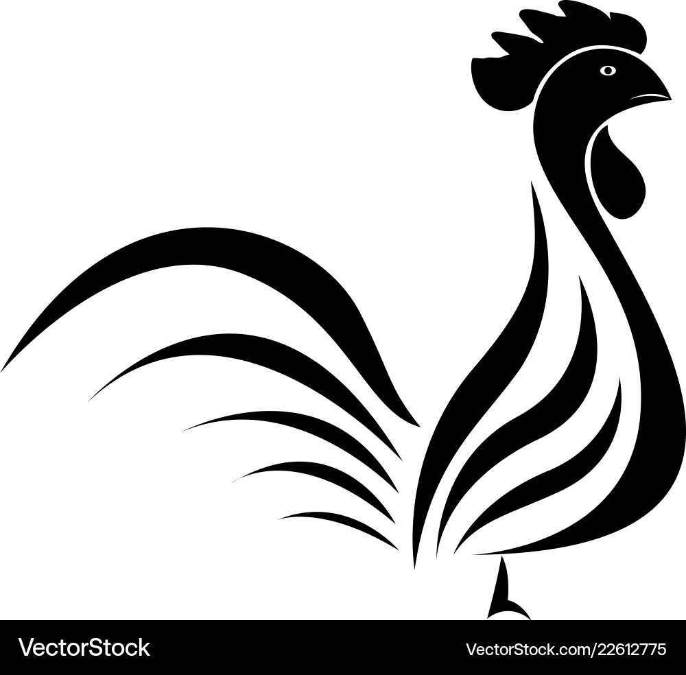 Rooster Logo Template vector image