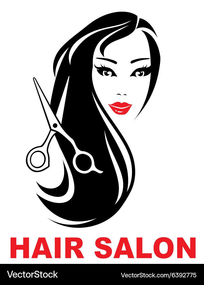 Woman Hair Salon Icon Vector Image