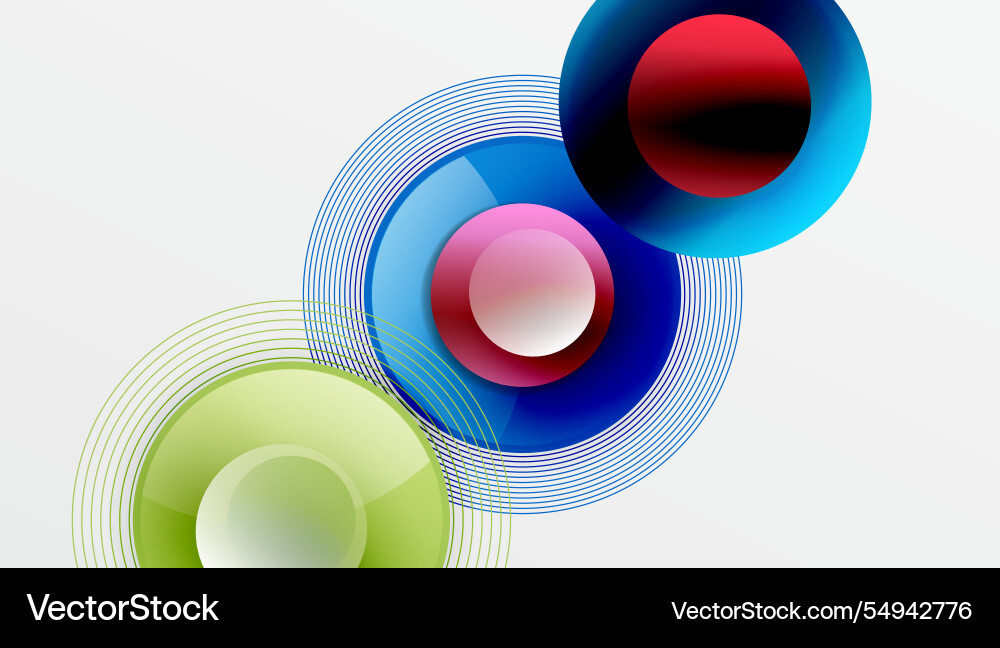 Abstract composition of overlapping circles Vector Image