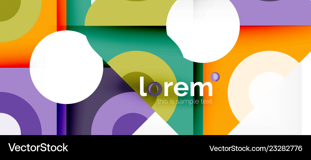 Abstract round elements composition background Vector Image
