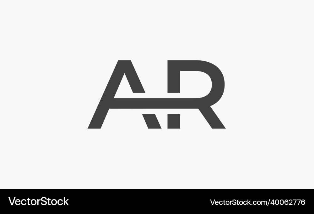 Ar Letter Logo isoliert auf weißem Hintergrund Ar Letter Logo isoliert auf weißem Hintergrund vektorbild