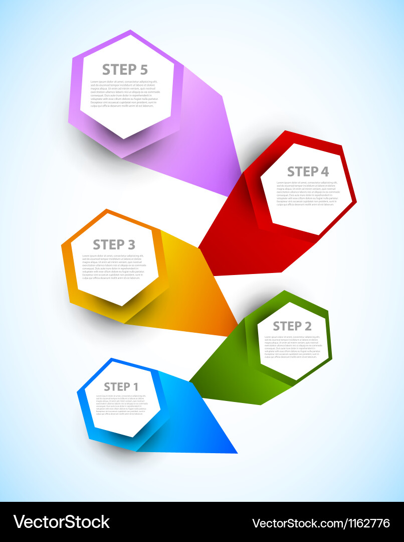 Background with colorful hexagons Vector Image