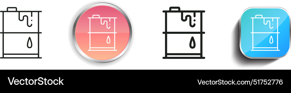 Barrel icon thin linear regular and button style vector image