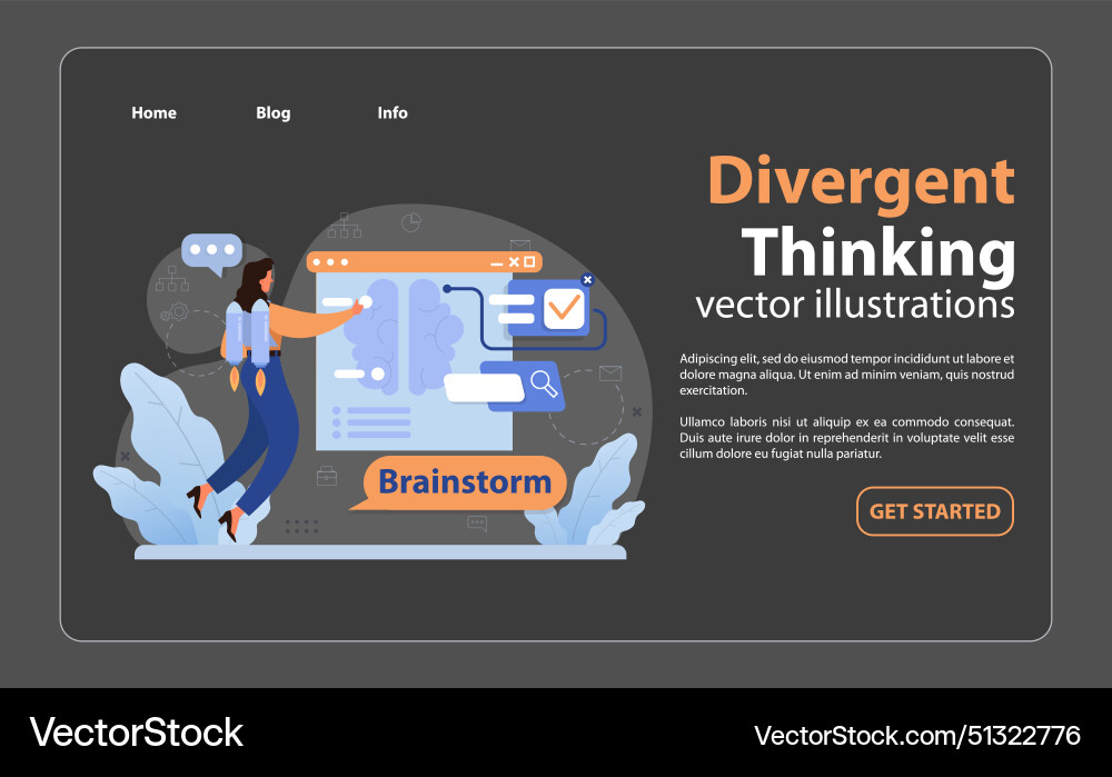 Efficient digital brainstorming in action flat Efficient digital brainstorming in action flat vector image