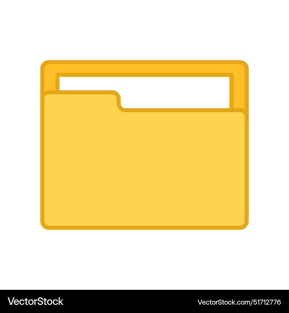 Folder icon document symbol file computer Vector Image