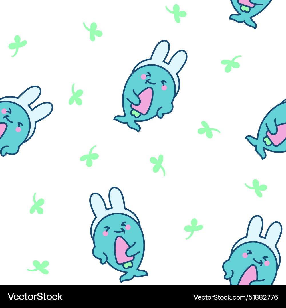 Funny dolphin characters seamless pattern Funny dolphin characters seamless pattern vector image