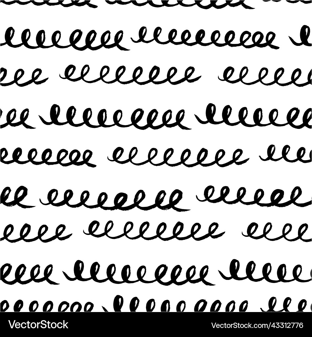 Hand drawn scribbles pattern Vector Image