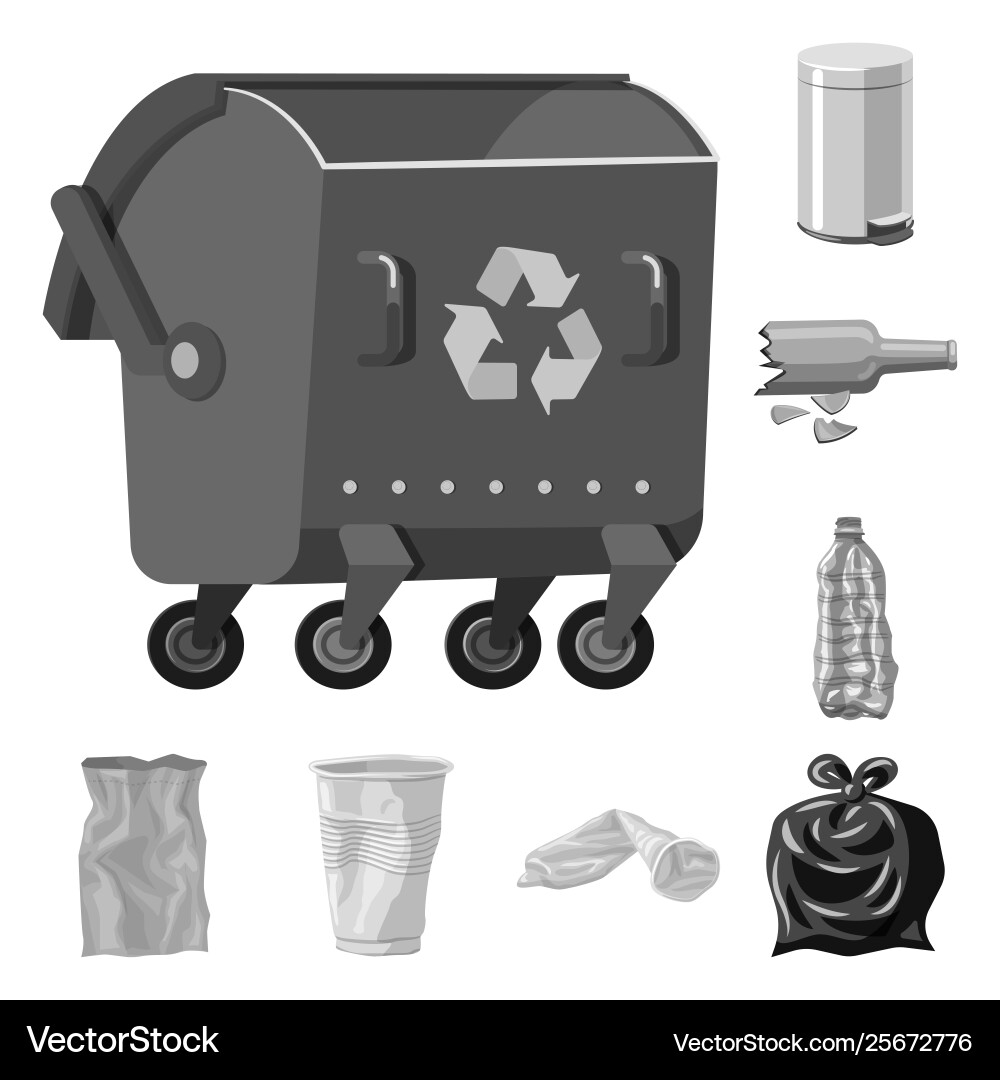 Isolated object order and recycling symbol set Isolated object order and recycling symbol set vector image