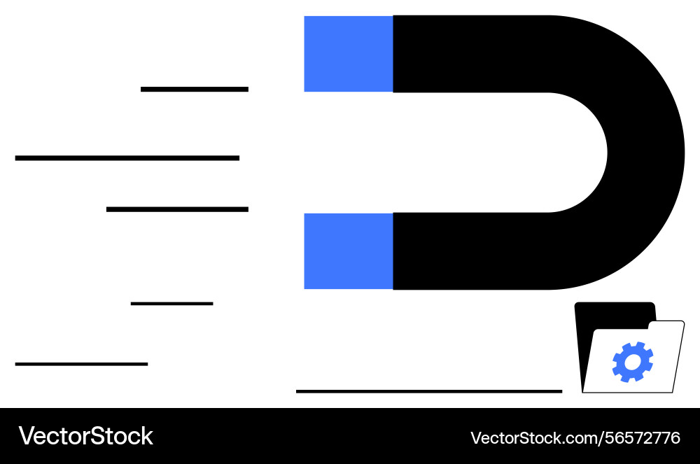 Magnet attracting data files representing digital Magnet attracting data files representing digital vector image