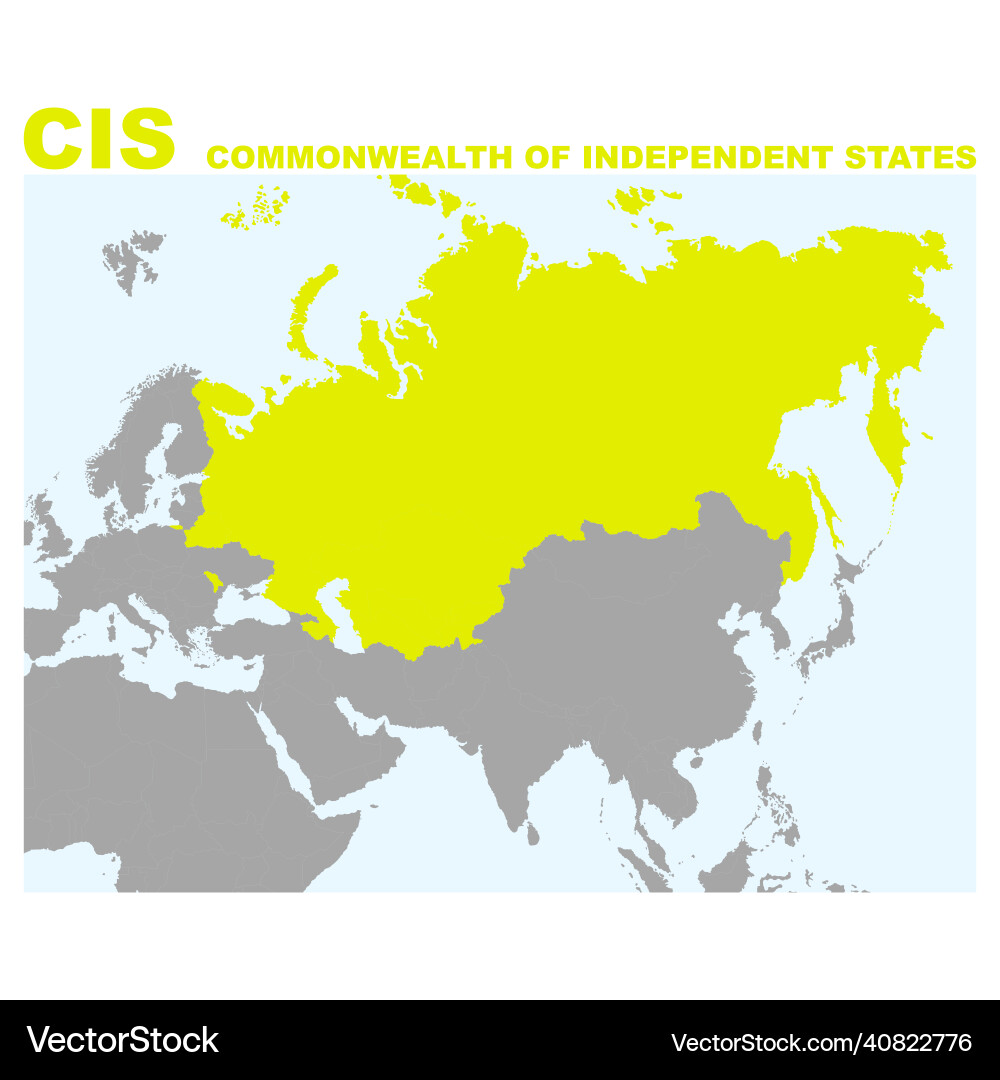 Map with location of the cis Vector Image
