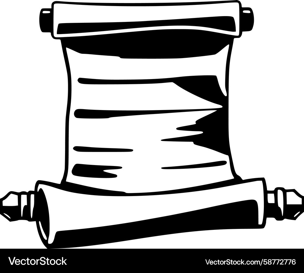 Open Ancient Parchment Scroll Vector Image