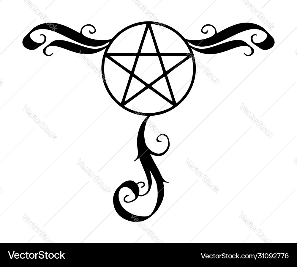 Pentagram occult symbol Pentagram occult symbol vector image