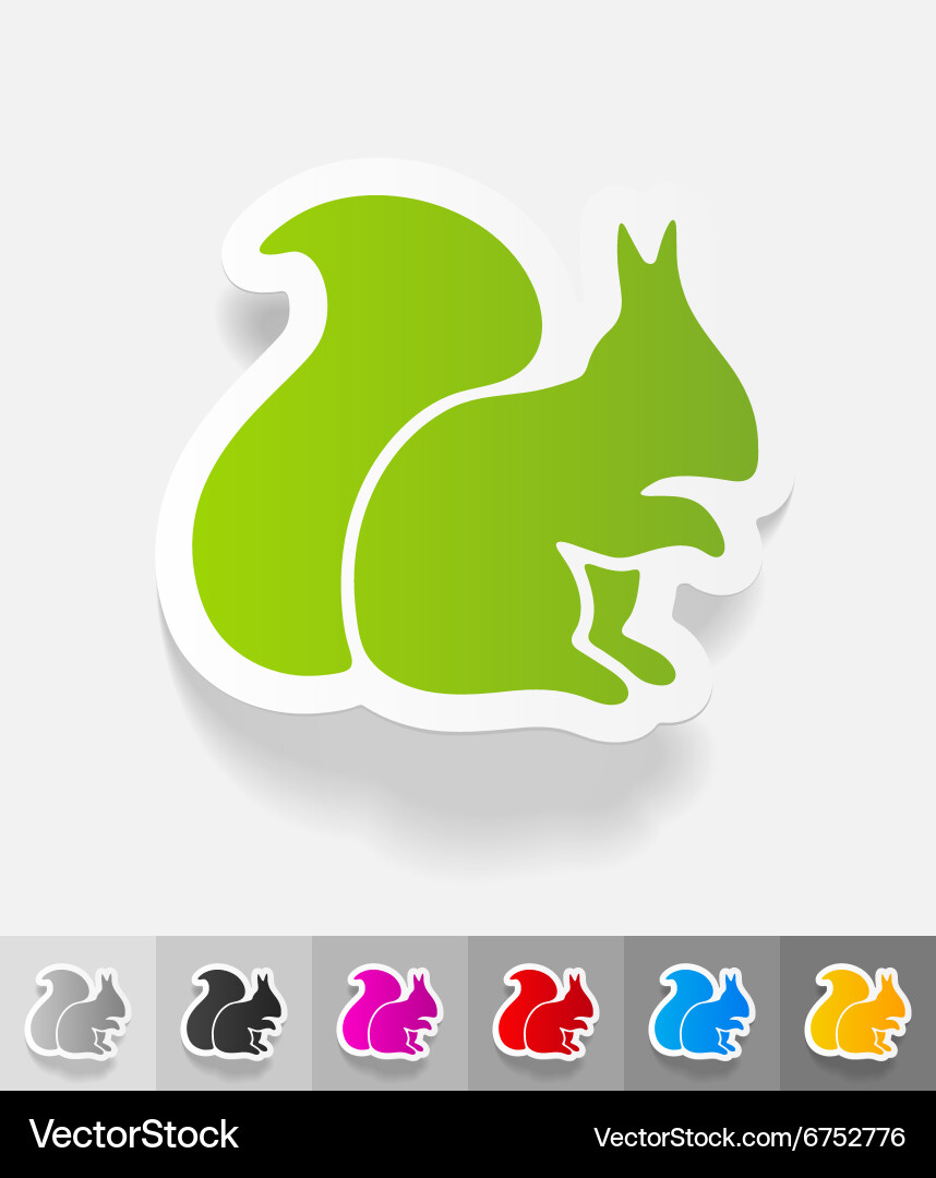 Realistic design element squirrel vector image