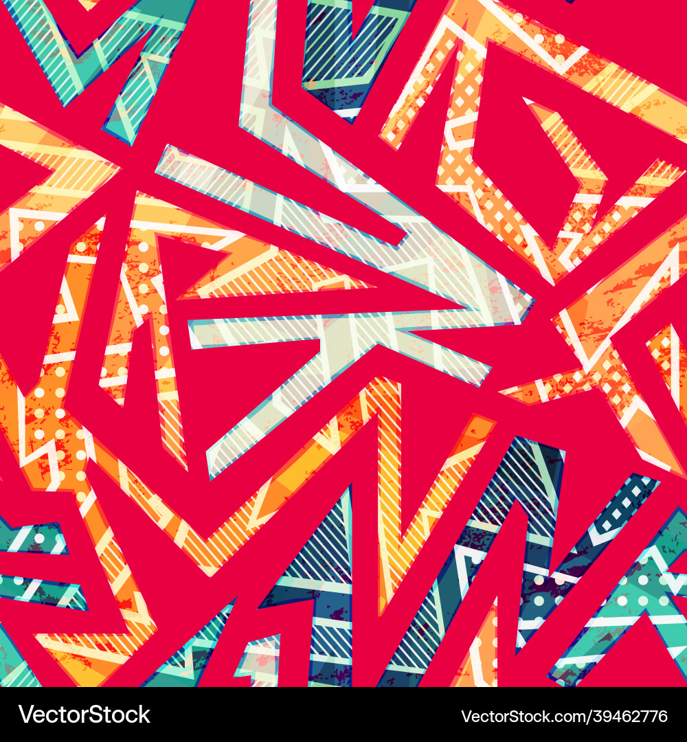 Rote geometrische Nahtlose Muster Rote geometrische Nahtlose Muster vektorbild