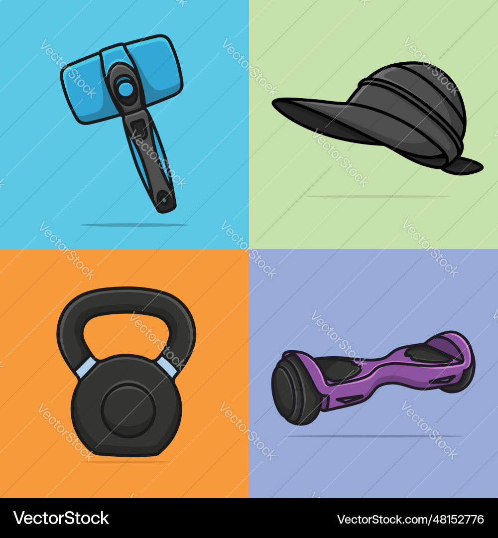 Set of different kind elements Vector Image