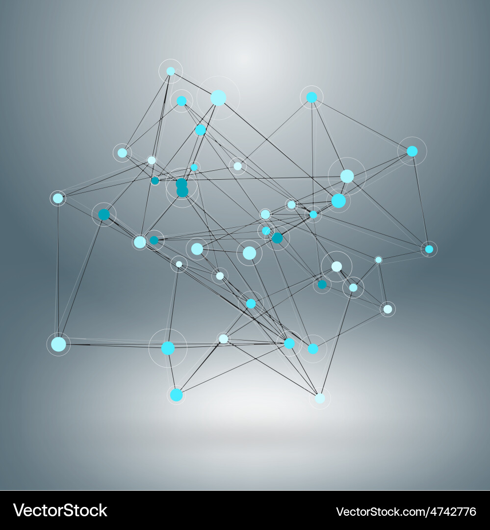 Wireframe polygonal Element abstrakt 3d Objekt vektorbild