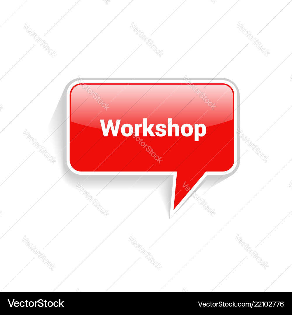 Workshop typography with elegant design Vector Image