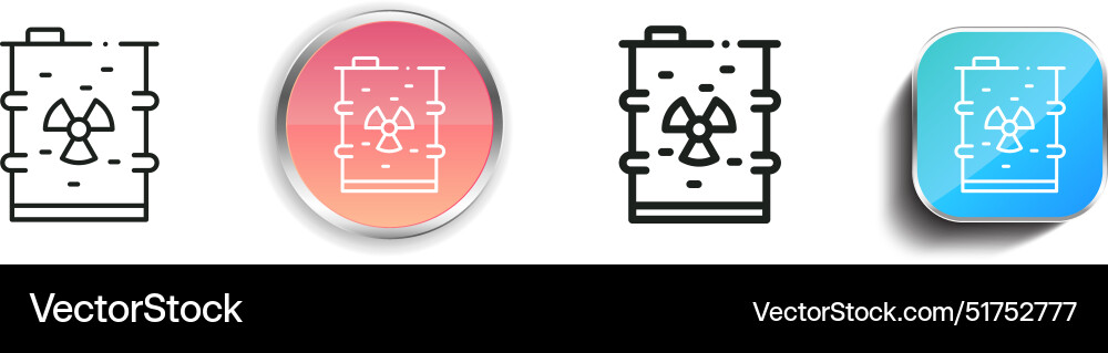 Barrel icon thin linear regular and button style Vector Image