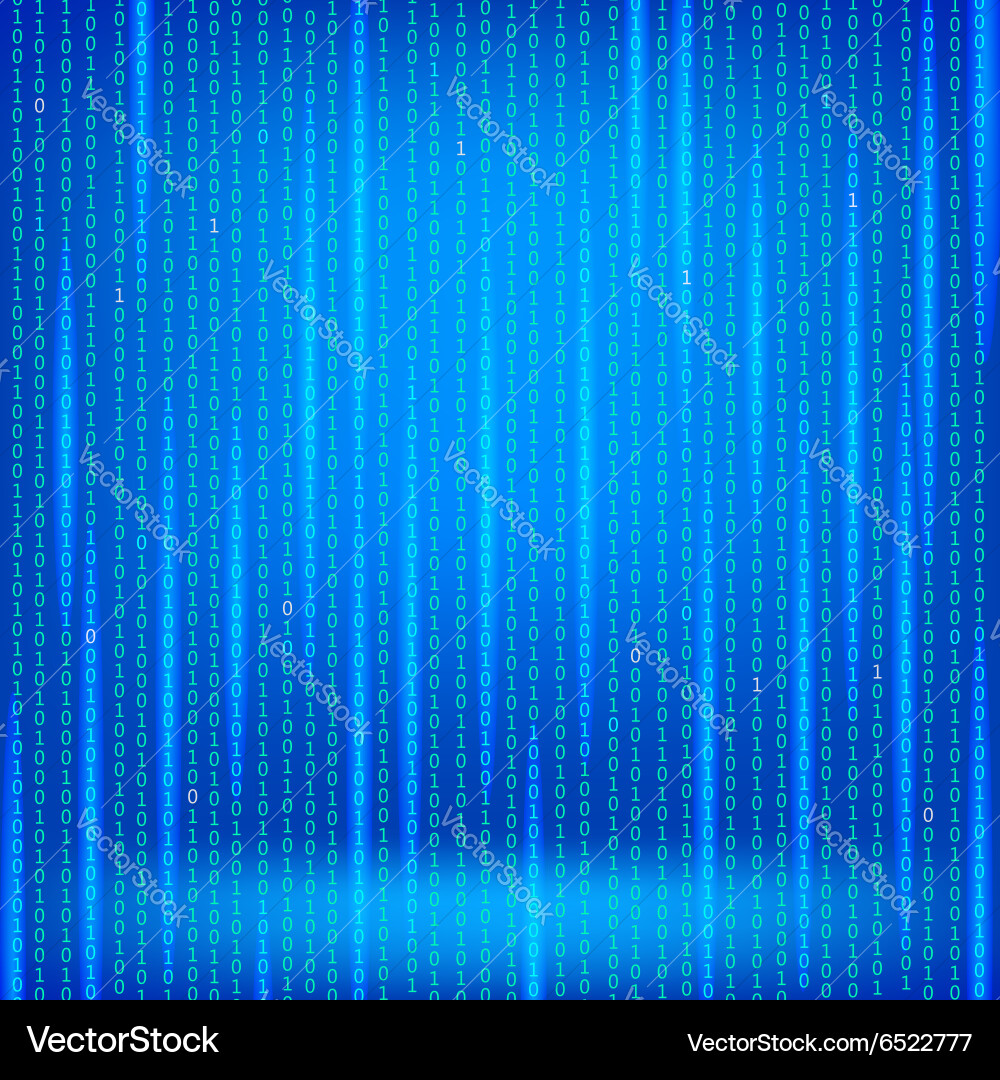 Binary Code Data Stream vector image