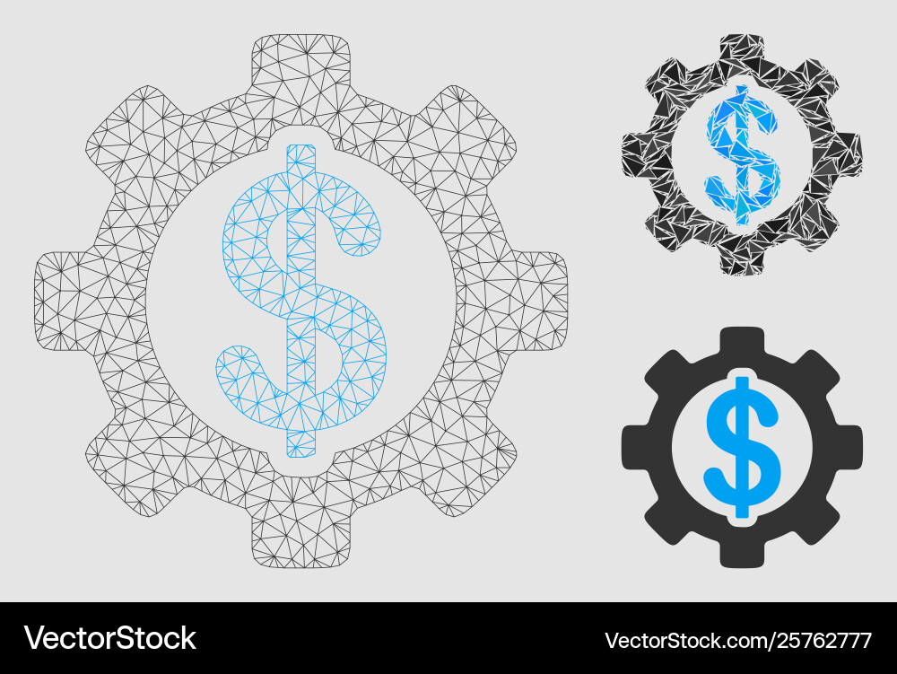 Development cost mesh wire frame model Development cost mesh wire frame model vector image