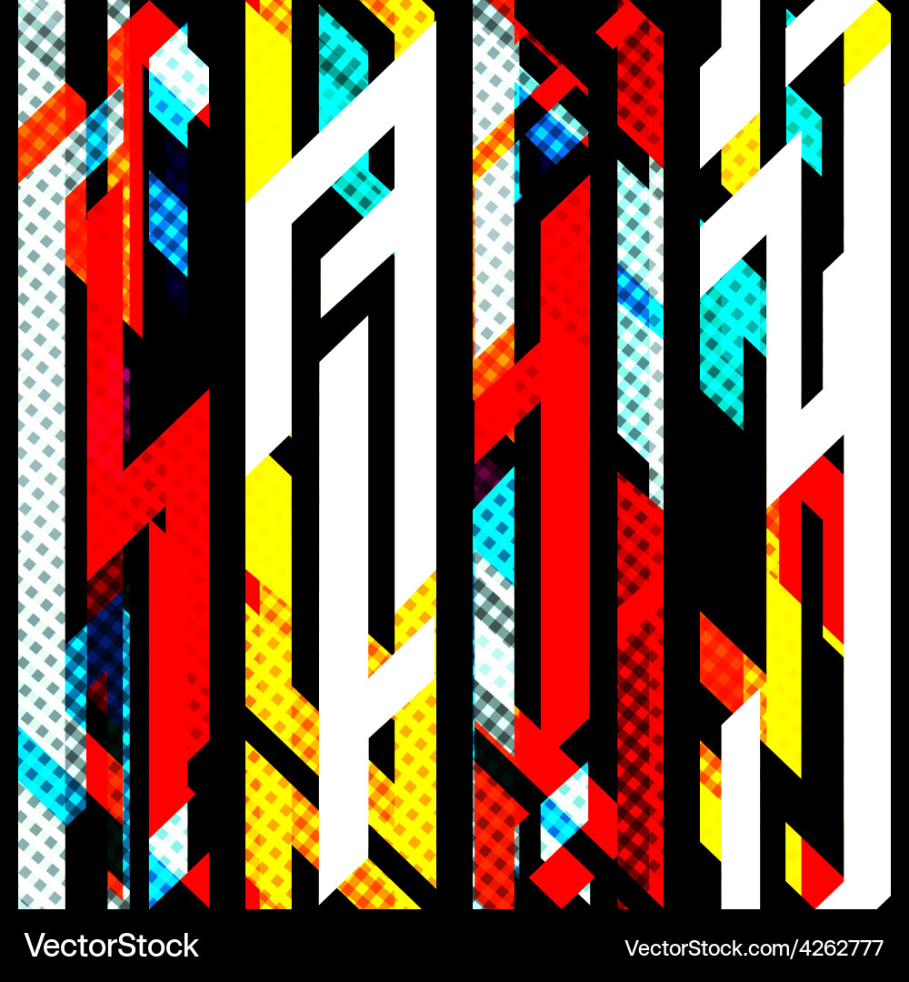 Dynamic Geometric Pattern vector image