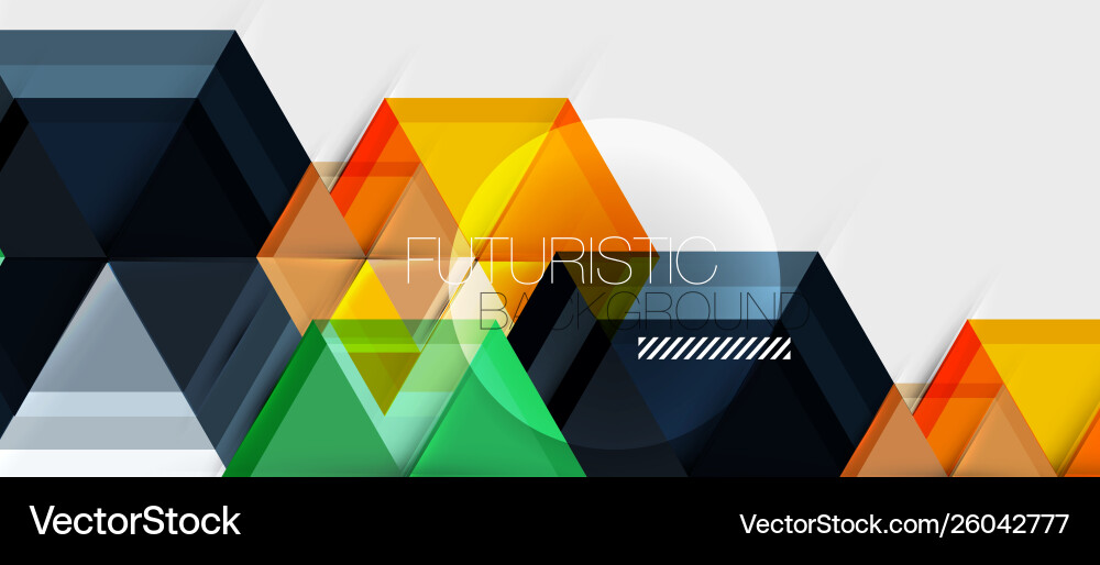 Geometric triangle and hexagon abstract background Vector Image