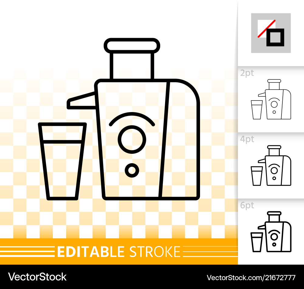 Juicer simple black line icon Juicer simple black line icon vector image