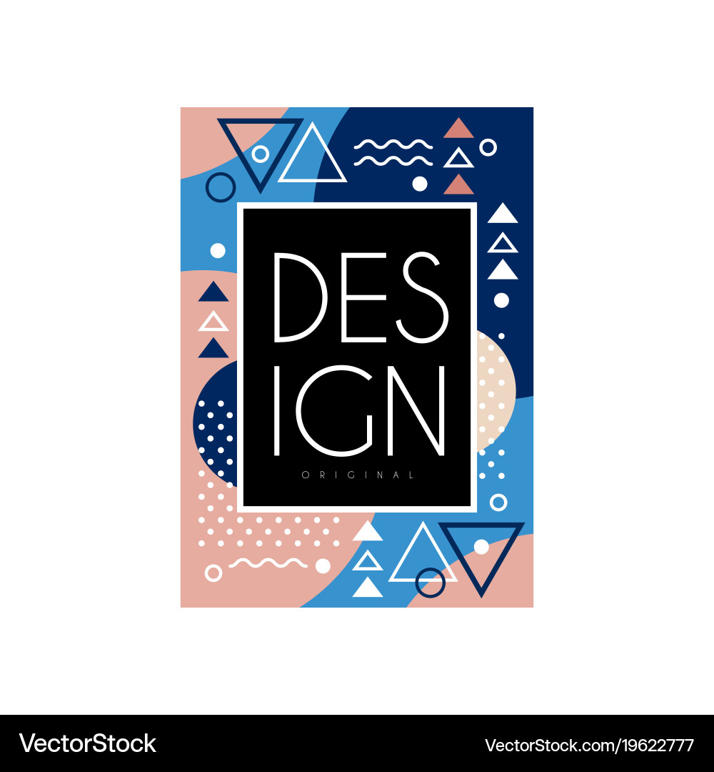 Memphis style card abstract pattern Vector Image