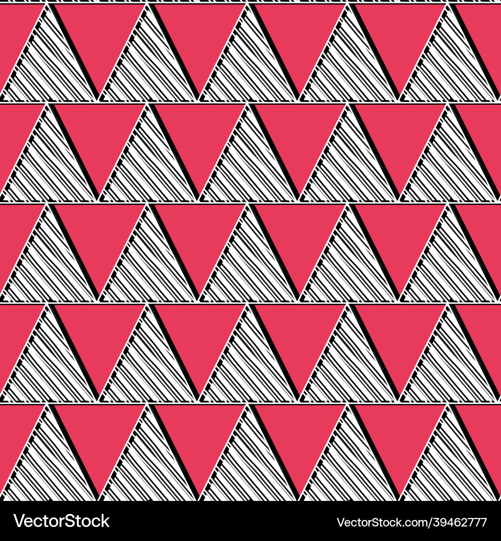 Red triangle seamless pattern Red triangle seamless pattern vector image
