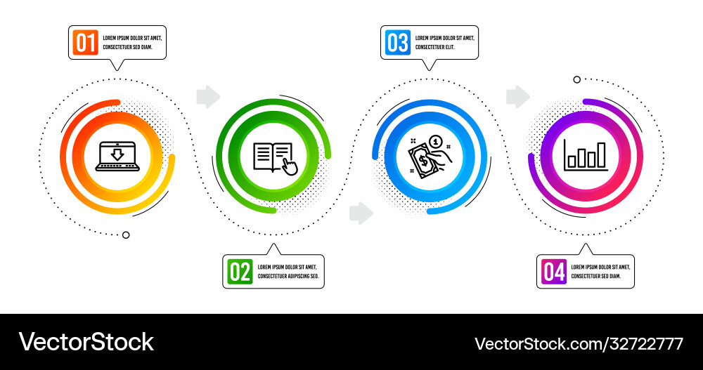 Report diagram read instruction and internet Vector Image
