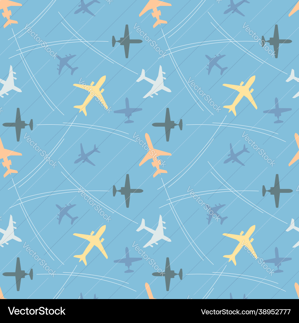 Seamless pattern with multicolored passenger Vector Image