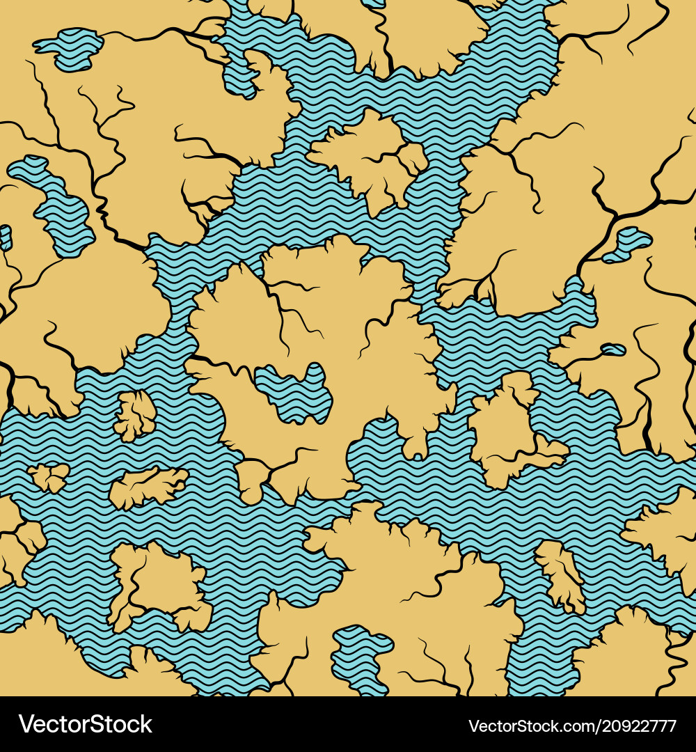 Seamless pattern with old nautical map Seamless pattern with old nautical map vector image