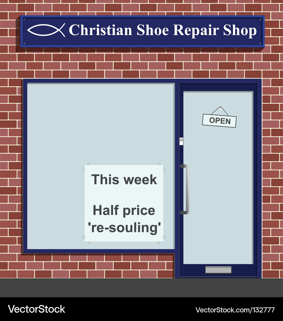 Shoe Repair Shop - Sole Resole Vector Image